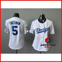 ♞,♘,♙2025 Tokyo Series Nữ MLB Los Angeles Dodgers Freddie Freeman Áo Bóng Chày Trắng OVERSIZE
