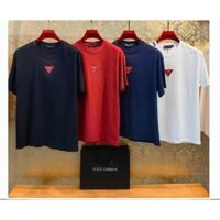 2025dolce & gabbana Xuân Hè Phong Cách Mới Áo Thun Bốn Màu Đảo Ngược Hình Tam Giác D & G Áo Thun Dukebanna