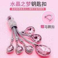 [2051 Đánh Giá Tích Cực] Móc khóa treo cho phụ nữ, trang trí pha lê phù hợp cho Mercedes-Benz, BMW, Audi, móc khóa kim cương, mặt dây chuyền nữ thần chống thất lạc