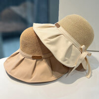 ✨[2071 Lời khen ngợi của mọi người] Mũ xô mặt lớn dành cho nữ Mùa hè Phiên bản Hàn Quốc Mũ chống nắng du lịch phù hợp Mũ chống nắng Ống hút Mũ chống nắng Phong cách mỏng 25.3.23