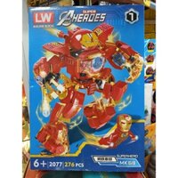2077-1 Hộp lê gô lắp ghép mô hình Robot SUPER HEROES