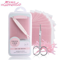 [208 bài gửi kéo + hộp nhựa] Lin Yun, cùng loại miếng dán tạo mí mắt, dải sợi vô hình, kéo tự nhiên trong suốt hai mặt miếng dán kích mí