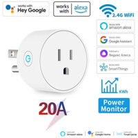 20a Wifi Cắm Thông Minh US Ổ Cắm Không Dây Công Tắc Nhà Thông Minh Ứng Dụng Cảnh Liên Kết Hỗ Trợ Alexa Google Home Voice Assitant Control Plug