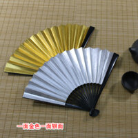 20cm Giấy Quạt Gấp Quạt Cưới Tay Vàng Quạt Tre Nữ Quạt Nhật Bản Quạt Trà Quạt Rửa Tội