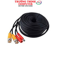 [20m] Cáp đồng trục liền nguồn, BNC đúc sẵn cao cấp bấm sẵn 2 đầu BNC, DC dài 20m dùng cho Camera