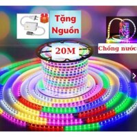 20M Dây Led Nháy Đuổi Chip 2835 kèm nguồn chống nước trang trí ngoài trời Đèn led quấn cây