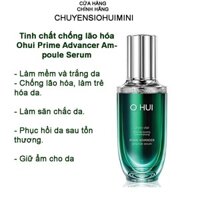 [20ml] Lọ serum ohui xanh chuyên chống lão hóa, dưỡng ẩm, làm trắng và căng bóng - OHUI Prime Advancer Ampoule Serum