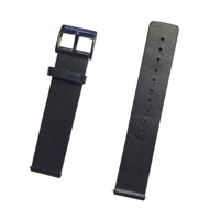 20mm Replacement Watchband Leather Smart Watch Strap for Samsung Gear S2 and Other 20mm Smartwatchs - Black