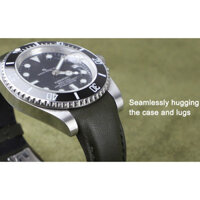 20mm Sáp Dầu Bê Da Da Bắp Chân Dây Đeo Đồng Hồ Cho Rolex Submariner Dây Đeo GMT Master II Explorer 2 Du Thuyền Master Daytona Dây Đồng Hồ Vintage Retro Lỗ Chân Lông Bò Vòng Tay f