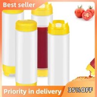 20oz Chai Bóp Nhựa Đảo Ngược, Đầu Đổ Lại Van Lớn Hộp Đựng Gia Vị Bóp Chai Cho Nước Sốt Sốt Cà Chua