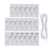 20pcs 3V SMD Lamp Beads with Optical Lens Fliter and 2M Wire for 32-65 inch LED TV Repair