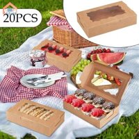 20x Hộp Làm Bánh Kẹo Bao Bì Có Ruy Băng Cho Tiệc Nhà Bếp Cắm Trại