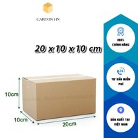 |20x10x10| Combo 100 hộp carton, thùng giấy cod gói hàng, bìa đóng hàng Carton HN