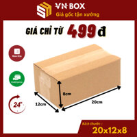 20x12x8 Combo 100 Hộp carton đóng hàng đựng phụ kiện - VN Box