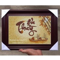 [20x30] Bộ nguyên liệu tranh gạo Ơn Thầy