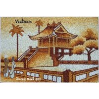 [20x30] Bộ nguyên liệu tranh gạo Chùa Một Cột
