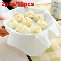 2/10 Pcs Jiaozi Buns Natural Kitchen Cooking Cotton Cloth Dumpling Pad Reusable Purified Steamer Gauze