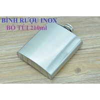 [210ml] Bi đông đựng rượu inox 7oz, nhỏ gọn bỏ túi, dung tích 210ml