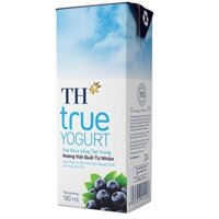 (211) TH TRUE yogupt sữa chua uống hương việt quất 180ml - Hộp