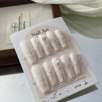 2117 Người Bộ Sưu Tập Nguyên Chất Handmade Phong Cách Trung Hoa Khóa Đĩa Ngọc Trai Dập Nổi Mica Mờ Hoa Hồng Làm Trắng Nhẹ Nhàng Làm Móng Tay Đeo Móng Tay Ba Chiều 3.26