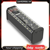21700 DIY Power Bank Case Hỗ trợ 4x21700 Pin PD20W Powerbank Case Màn hình LED Vỏ lưu trữ pin trong suốt