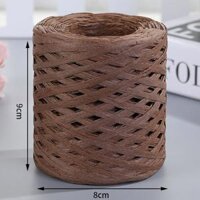 218.72yd Raffia Paper Ribbon Decor for Weaving Gift Wrapping DIY Craft - Chocolate