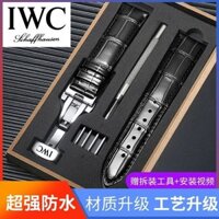 2/18✈Dây đeo đồng hồ IWC chronograph da bê da thật Phụ kiện thắt lưng IWC 20