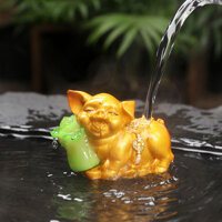 2198 Người Khen ngợi Trà Thú Cưng Đồ Trang Trí Đổi Màu May Mắn Pig Độc Đáo Sáng Tạo Heo Con Hiếm Cao Cấp Bộ Trà Phụ Kiện Có Thể Nâng Trà Chơi Trà Kho Báu 2.28.0