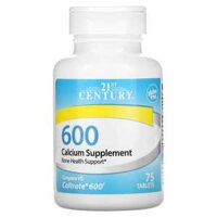 21st Century Calcium Supplement 600 75 Tablets