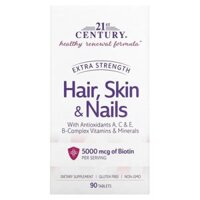 21st Century Extra Strength Hair Skin & Nails 90 Tablets