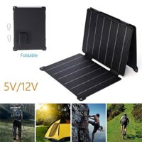 21W 5V/12V ETFE Solar Folding Pack Charger Solar Panel Outdoor Solar Power Bank Support Fast Charging