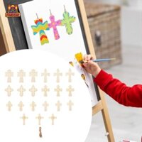 21x Gỗ Chữ Thập Các Bức Tượng Nhỏ Trống Chip Tranh Vẽ Chưa Hoàn Thành Thủ Công DIY Cho Ngày Lễ DIY Tắm Cửa Sổ Đảng