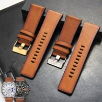 22 / 24 / 26 / 28mm Dây Da Retro Cho Diesel DZ4343 / 4323 / 7406 / 7408 / 4476 / 7413 Phụ Kiện Dây Da Đáy Thoải Mái Lớp Đầu Vòng Tay Da Nam Nữ Dây Đeo Đồng Hồ