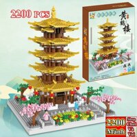 [2200 Mảnh - Cao 25 CM] - Bộ Đồ Chơi Lắp Ghép Xếp Hình Tháp Đền Thờ Nhật Bản NinjaGo