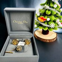 2217-CHRISTIAN DIOR Monsieur Cufflinks & Tie Pin-Bộ Khuy măng sét & Cài áo Vest-Mới/chưa sử dụng