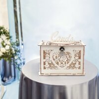 22,5 * 15 * 15cm Quà Tặng Đám Cưới Hộp Thiệp Cưới Hộp Đựng Tiền Bằng Gỗ Có Khóa Đẹp Trang Trí Đám Cưới Sinh Nhật Tiếp Liệu