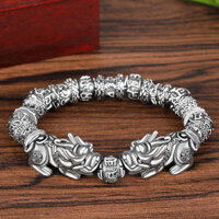 2278 Người Khen ngợi Phương pháp cổ xưa Vòng tay nam bạc Vòng tay chuyển Pixiu may mắn 999 Sterling Bạc Pixiu Retro Đau khổ Độc đáo 2278 Người Khen ngợi Phương pháp cổ xưa Vòng tay nam bạc Vòng tay vận chuyển Pixiu may mắn 999 Sterling Bạc Pixiu Retro Đau