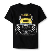 [22kg-55kg] Áo thun bé trai vải thun cotton hàng VN xuất xịn cho bé màu đen schoolbus