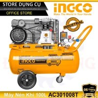 2.2KW Máy nén khí dây curoa 100L INGCO AC301008T