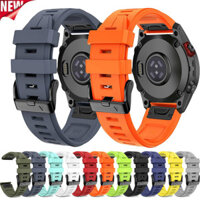 22mm 26mm QuickFit Dây đeo silicon tương thích cho Garmin Fenix 7X 7 Pro Solar / 6X 6 Sapphire 5 5X Plus 3 3HR / Epix không có khoảng trống Ban nhạc chính thức