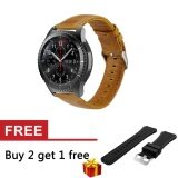 22mm Genuine Leather Strap for S3 Frontier/ Classic SM-R760 and Moto 360 2nd Gen 46mm Watch