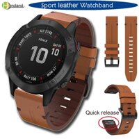 22mm Leather Sport watchband For Garmin Fenix 6 /5/ Fenix6 Pro Quick Release Easy fit WristStrap For Forerunner 935/945