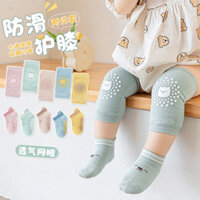 23 cotton mỏng lưới bé bò Tất chống trượt cho bé tất sàn keo chấm cho bé và bé Tất lót đầu gối hai mảnh