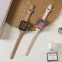 23 Màu sắc】 Kẹo Candy Dây đeo silicon mỏng cho băng tần iWatch 45mm 41mm 44mm 40mm 38mm 42mm khóa kim loại mềm IWatch Se