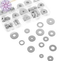 230 Chiếc Fender Vòng đệm phẳng bằng thép không gỉ cho vít và bu lông Bộ vòng đệm phần cứng cho gia đình Sử dụng công nghiệp SHOPTTKC3646