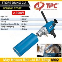2300W Máy khoan rút lõi bê tông TPC 8902, Máy khoan đá công nghiệp khoan tối đa 168mm