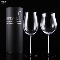 ❁◙23【hàng mới】Màu đỏ Hình que đen Ly pha lê đáy lớn Bordeaux Burgundy Stem rượu vang Home Pinot Noir Ưu đãi đặc biệt