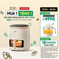 [2.4 - 6.4 TẶNG MÁY VẮT CAM] Nồi Chiên Không Dầu 5L Bear QZG-F15E3 - Hàng Chính Hãng