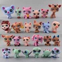 24 Cái / bộ 3-5cm LPS Nhỏ Nhất Cửa Hàng Thú Cưng Đứng Tóc Ngắn Mèo Cũ Ban Đầu Chó Dachshund Shepherd Great Dane Q Phiên Bản PVC Nhân Vật Hành Động Mô Hình Đồ Chơi Búp Bê
