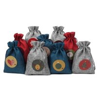 24 Cái / bộ Vải Bố Quà Tặng Giáng Sinh Mặt Dây Chuyền Đếm Ngược Túi Số Để Sử Dụng Hàng Ngày